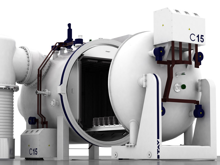 Horizontal vacuum furnaces<br/>Cart bottom door