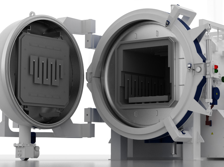 Hornos de vacío horizontales<br/>Puerta abisagrada
