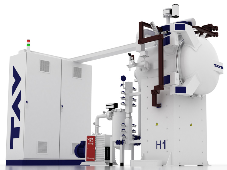 Horizontal vacuum furnaces<br/>Hinged door