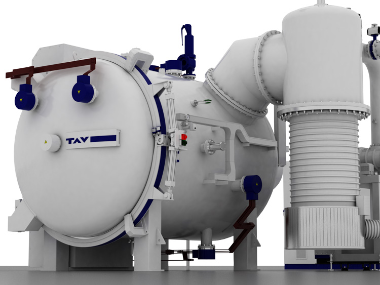 Horizontal vacuum furnaces<br/>Hinged door