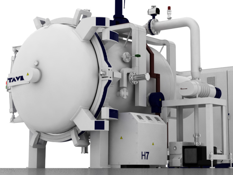 Horizontal vacuum furnaces<br/>Hinged door